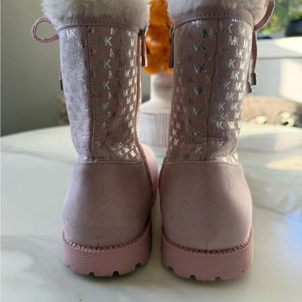 Michael Kors Light Pink Fur-Lined Boots - Picture 2 of 12